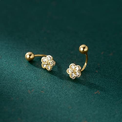 Ohrringe mit kubischer Zirkonia-Blume, spiralförmig, für Damen, modisch und elegant, Ohrpiercing-Schmuck, High-End-Ohrringe Household faucets
