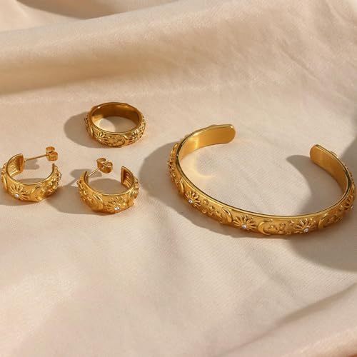 Joyería celestial de acero inoxidable hipoalergénico que no se oscurece ni mancha la piel 4