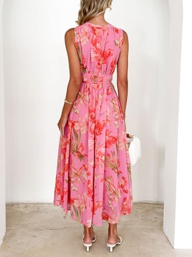 Image of Flessibili Women's Sleeveless Floral Maxi Dress 2026 Sundresses Spring Summer Wedding Guest