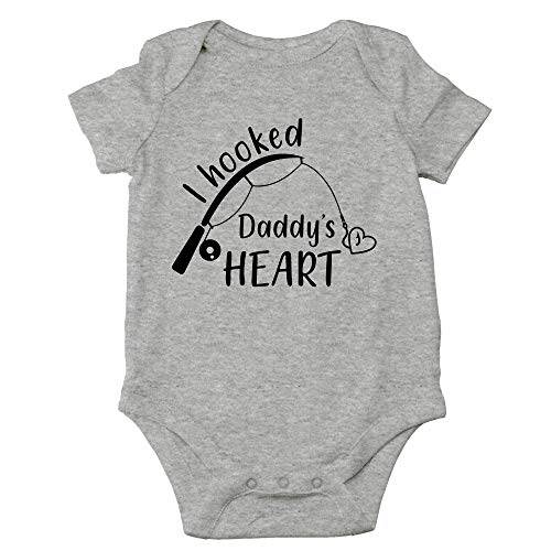 Image of CBTwear I Hooked Daddy's Heart - Baby Clothes - Funny Newborn Bodysuit Outfits for Boys and Girls