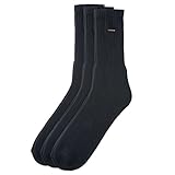 Camano Herren Sportsocken, Freizeitsocken schwarz, navy, grau 9 Paar (43-46, schwarz)