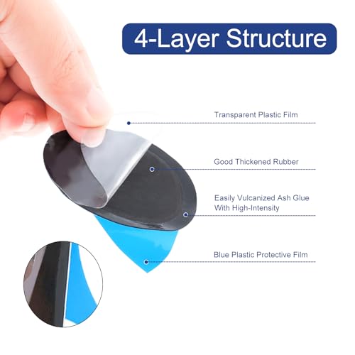 Image of Windance Tire Repair Patch 80pcs 58mm Round Rubber Puncrture Repair Cold Patch Tubless Patches for Auto Tire Damage Fast Repair