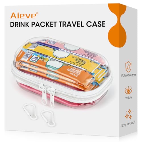 AIEVE Drink Packet Organizer for Travel, On-The-Go Organizer for Drink Mix