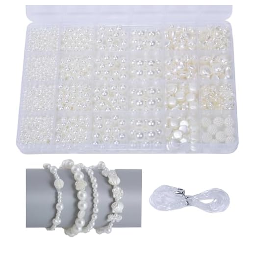 NovaPuff 1680 Pcs Fake Pearl Beads Bracelet Making Kit, Beads Bracelet Bead Kits, DIY Jewelry Making Kit for Adults/Enthusiasts