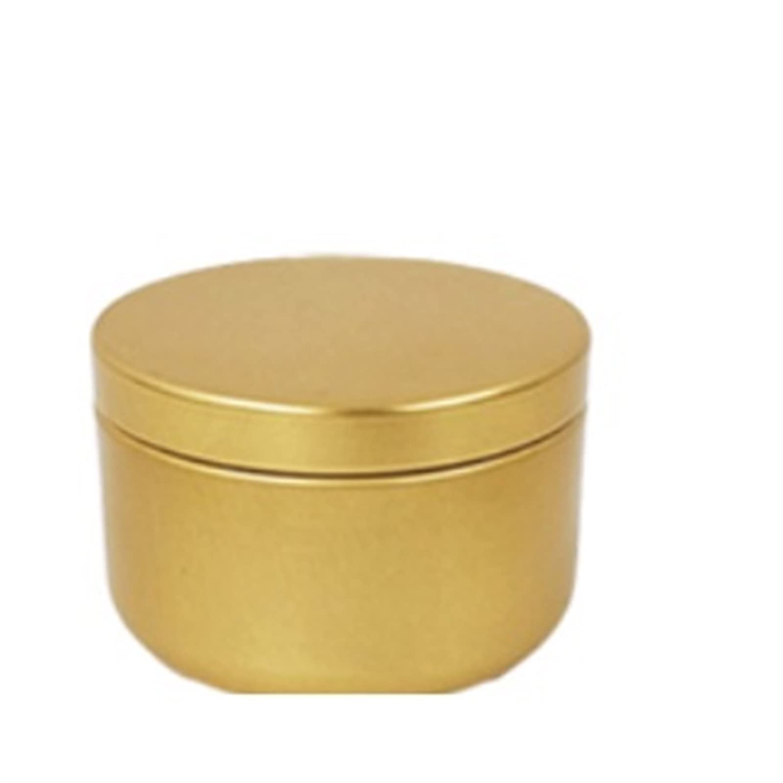 JINGYAN Tea Storage Jars Round Candle Tea Jars Aluminum Tin Containers With Lid Travel Empty Storage Box Solid Aromatherapy Metal Jar