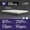 Blissful Nights e4 Twin XL Adjustable Bed Base Frame with 12 Medium Firm Copper and Gel Infused Memory Foam Mattress