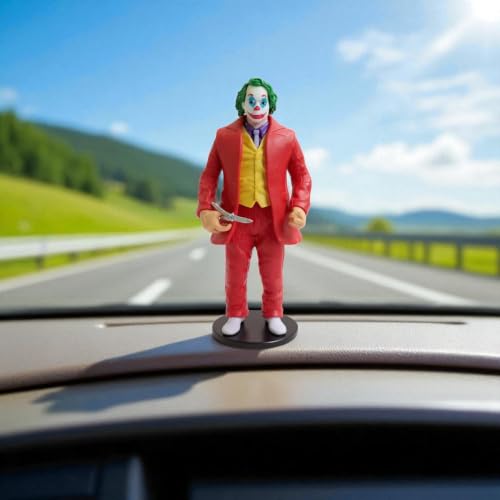 Image of YOURKARTS.COM Car Decoration Joker Villan 20cm Large Size Famous Superhero & Comic Character Action Figure (Joker Red Jacket)
