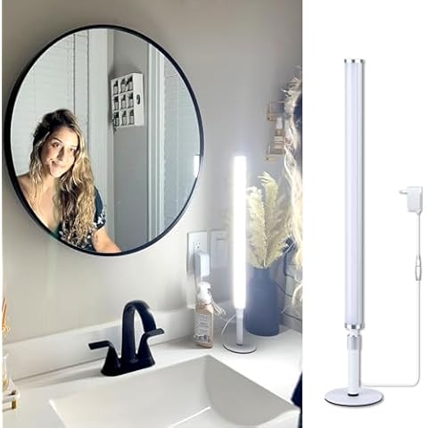 LED Vanity Lights for Mirror, Ultra bright/RA90/6000k/Dimmable LED Makeup Lights, Height Adjustable 12V Fill Light for Mirror, for Make up, Selfie, Photography, Video Recording Conference Lighting Cover