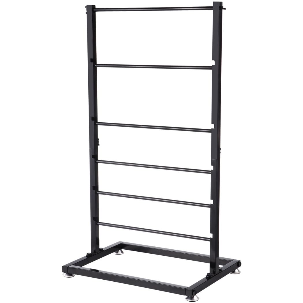 Supporto per nastro a 6 livelli, scaffale con grande capacità, organizer per bobine in metallo regolabile in altezza, scaffale per presentazioni a nastro sul piano di lavoro, porta carta regalo per