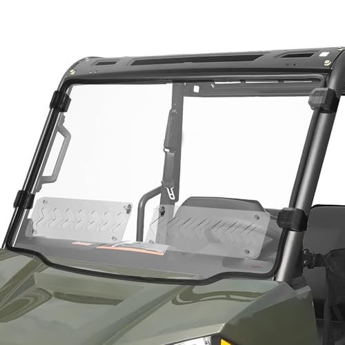 KEMIMOTO Front Vented Windshield Compatible With Polaris Ranger Midsize 570 500 SP/Crew 2015-2025 Scratch Resistant PC UTV Window Compatible With Ranger ETX EV Accessories Parts (Not Fit FullSize)