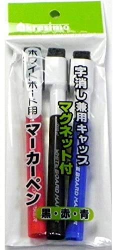Amazon.co.jp: ホワイトボードマーカー 3色入（黒・赤・青） : 文房具