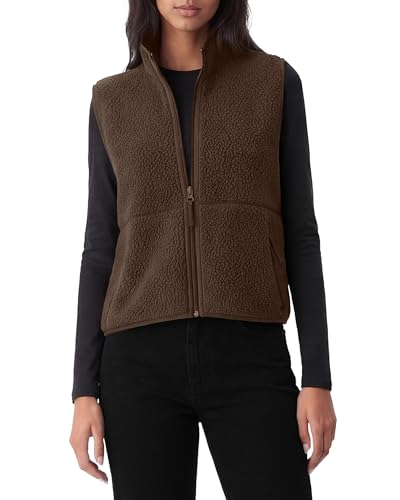 Locachy Women's Fuzzy Fleece Vest with Pockets