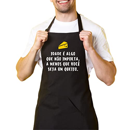 Avental De Cozinha Preto Idade É Algo Que Não Importa