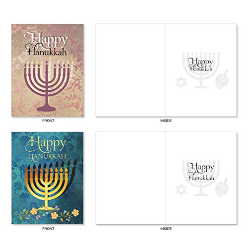 The Best Card Company Variety Pack Of 20 Hanukkah Greeting Cards With Envelopes, Humor Holiday Assortment For Men And Women (10 Designs, 2 Each) - Hanukkah Lights Am6140Hkg-B2X10 #TOP7