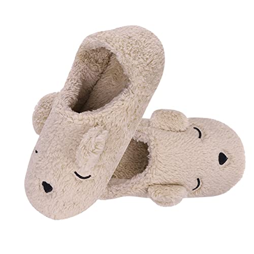Women Indoor Slipper Winter Home Animal Shoes Plush Slip-on Maternity Slipper Girl Non-Slip Soft Slipper Flat Floor Footwear