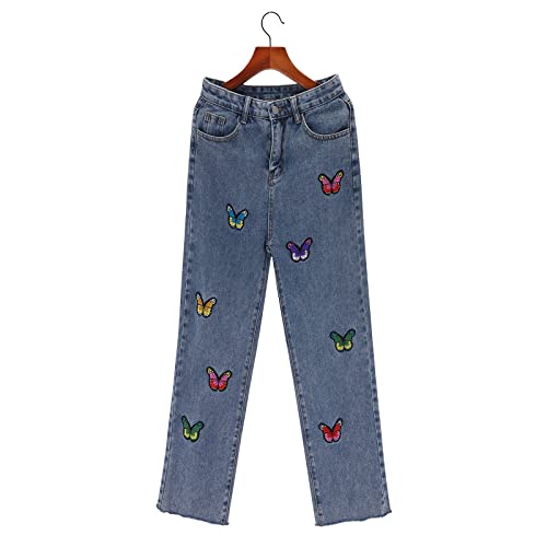 Jeans blanc large taille haute résolvant le manque d'élasticité - 7