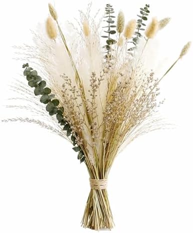 Musunny Natural Dried Flower Bouquet,17" Dried Flowers for Vase,D...