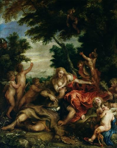 Rinaldo et Armida d'Anthony Van Dyck : Affiche sur toile 60x90cm pour bureau