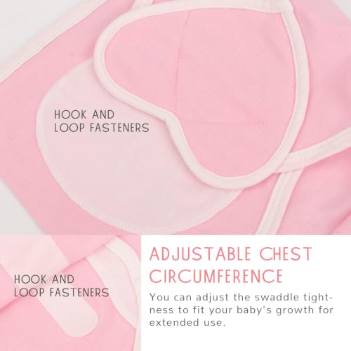 Image of DRESHOW BQUBO 3 Pack Newborn Baby Swaddle Blanket with Hats Infant Adjustable Velcro Swaddling Wraps with Bear Ears Cap for 6-12 Lbs Newborns & 0-3 Months Girls Boys