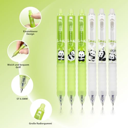 Xiaocanglan Erasable Ballpoint Pen, Pack of 6 Blue Rollerball Pens, Erasable Ballpoint Pen, Erasable Ballpoint Pen - Image 3