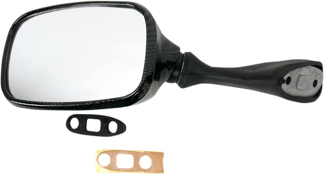 Emgo 20-78222 Carbon Finish Left Hand Side Replacement Mirror for Suzuki Hayabusa