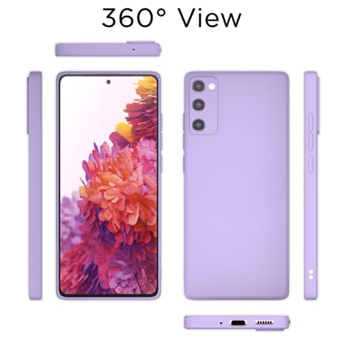 Image of Outlouders Back Cover for Samsung Galaxy S20 FE 5G | Camera Protection | Durable Soft Matte Silicone Bumper Case (Purple)