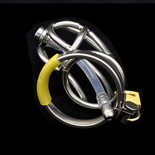 HBXX Male Chastity Device with Silicone Tube Chastity Device Anti-Derailment Queen Slave Toy Thong T-Shirt Sunglasses (Size : XL)