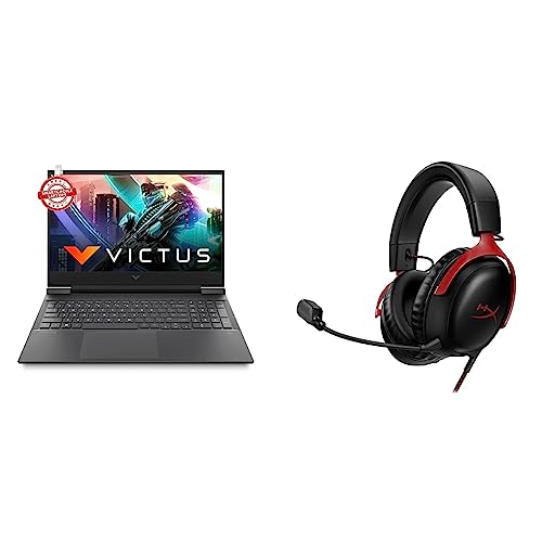 Image of HP Victus Gaming AMD Ryzen 7-5800H 16.1 inch(40.9 cm) FHD Gaming Laptop & HyperX Cloud III Red