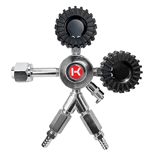 Image of Kegco Premium Commercial Grade Dual Gauge Two Product CO2 Draft Beer Regulator