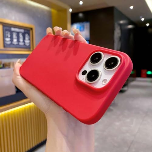 Coque antichoc pour iPhone 12 Pro en silicone souple rouge contre les rayures