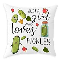 OUz Pickles Dill Queen Gift - Funda De Almohada Para Regalo De Pepinillos, Regalo Para Amantes De Los Pepinillos, Funda De Almohada De Regalo Vegetariano, Regalo De Cumpleaños, Navidad, Regalos De