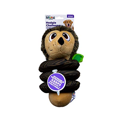 Outward Hound Hedgie Challenge Quebra-cabeça interativo brinquedo de pelúcia para cães