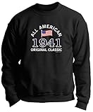 Birthday Gifts For All 80th Birthday Party Supplies 80th 1941 All American Premium Crewneck Sweatshirt Medium Black