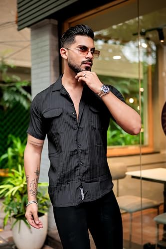Image of IndoPrimo Men's Regular Fit Classic Double Pocket Casual Shirt for Men Full Sleeves - Fighter
