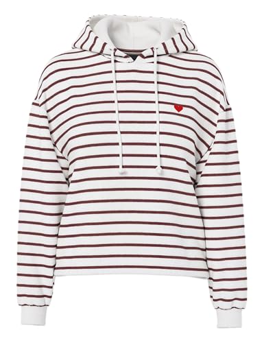 Sweat à capuche PIECES pour femme à rayures un style casual chic au quotidien