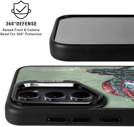 Skinit Kickstand Phone Case Compatible with Galaxy S25 - Officially Licensed DC Comics Harley Quinn Little Black Book Cover#47 New 52 Art by Jim Lee Design