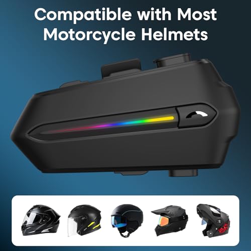 Image of Sounce Jarvis Scout Bluetooth Helmet Headset - Wireless Dual Earphones with 50mm HD Speakers, IP67 Waterproof, Auto Call Answer, Voice Assistant, 800mAh Battery, V5.4 Wireless Compatible