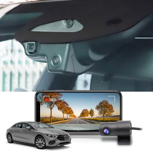 Fitcamx Dashcam Cámara Coche 2160P+1080P Adecuado para Mercedes-Benz EQE 2023 2024 2025 (Sedan/HD2-6632) EQE 350 500, OEM Dash CAM 4K Video WiFi, G-Sensor, Grabación en Bucle, WDR, Tarjeta de 128GB