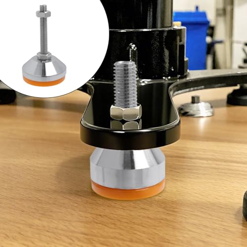 Image of M10x80mm Leveling Feet, 2200 lb Capacity Heavy Duty Adjustable Swivel Furniture Glides, 2.33 Inch Anti-Slip Base, Rubber Feet Levelers for Table, Shelves, Workbench, Cabinet, Machine, 4Pcs