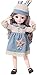 1/6 Princesa Muñeca BDJ Juguete Niña Cabello De Ojos Brillantes Hermoso Vestido Juntas Flexibles Jugar A La Casa Cumpleaños Regalo 31CM,C