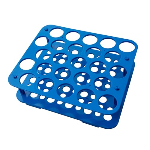 CryoKing Support tube à centrifuger 25 trous, support de tube à essai, support de tube de test centrifuge, support tube à essai pour laboratoire