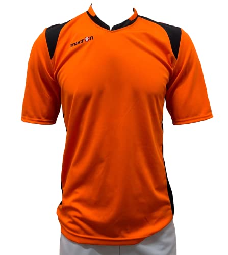 Image of Macron Mens Sports Football Jersey Training Match Top - Orange Small (Small)