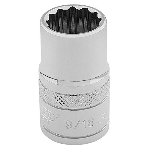Draper 49457 Square Drive Hi-Torq 12 Points Socket 3/8" Length, Blue