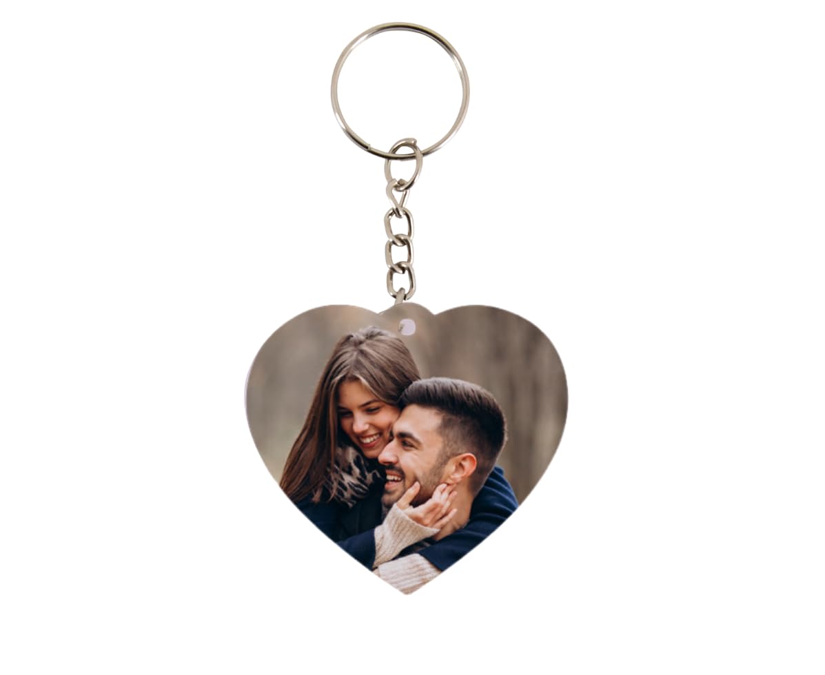 Personalized Photo and Name Keychain | Customized Shape with Metal Chain Keyring | Key Chain For Bike, Car, Home, Office, Gift or Birthday-image-33