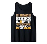 Photo Gallery read books lift heavy pet dogs funny retro gym book lover canotta Photo Gallery read books lift heavy pet dogs funny retro gym book lover canotta