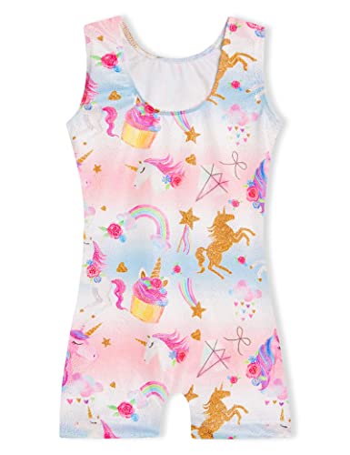 Image of Domusgo Toddler Leotard Gymnastics Long Sleeve, Sparkly Tumbling Dance Leotards for Baby Girls Kids Teens 2-14 Years