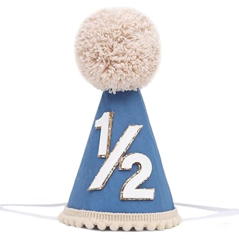 Agvgaza Navy Blue Half Birthday Hat Cover