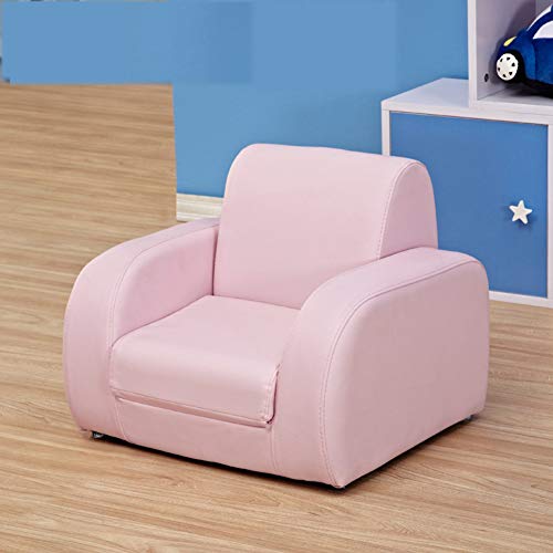 Y&Y Child Lounge Chair, Cute Leather Stuffed Kid Sofa Mini Soft Foldable Foam