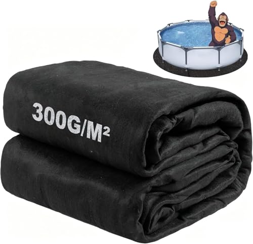 Belmeri Poolunterlage Rund 366 cm Vorgeschnittene Bodenplane für Aufstellpools & Whirlpools Nahtlos Robust Einfach zu Verlegen Ideal für Outdoor verlängert die Lebensdauer der Auskleidung
