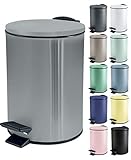 Maße (HxBxT): 25x16,8x16,8cm, Farbe: silber, passend zu der WC Bürste Akira